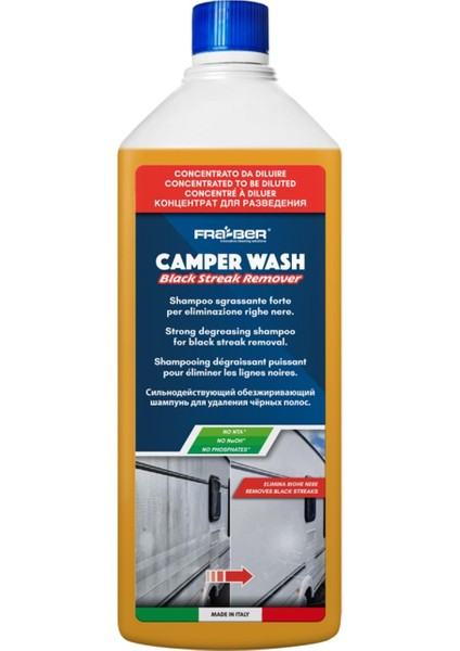 Camper Wash Karavan Şampuanı Siyah Leke Giderici Konsantre - 1000 ml