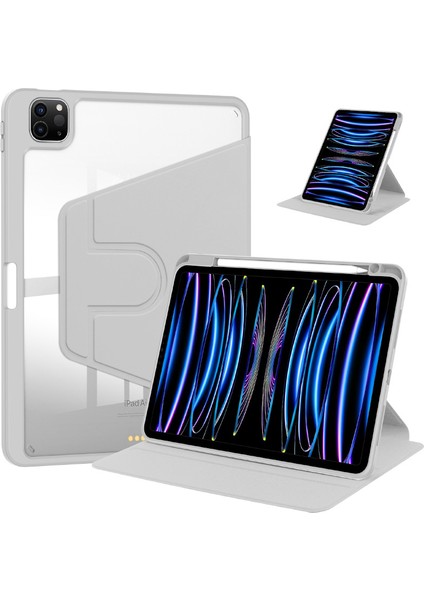 Kalem Tutuculu Tablet Kılıfı, iPad Air 4 2020/5 2022, iPad Pro 11” (2018/2020/2020/2021/2022) ile Uyumlu, 360° Dönebilen (Yurt Dışından)