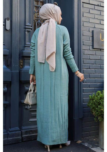 Mint Tesettür Triko Elbise 31230MINT fırsatları