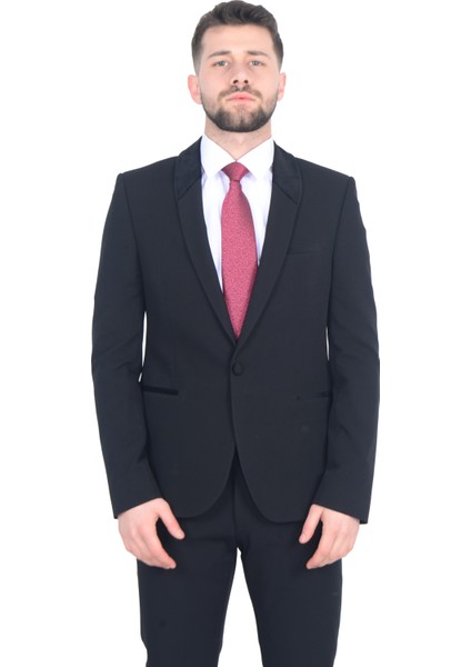 Cengiz Inler Kadife Şal Yaka Erkek Takım Elbise