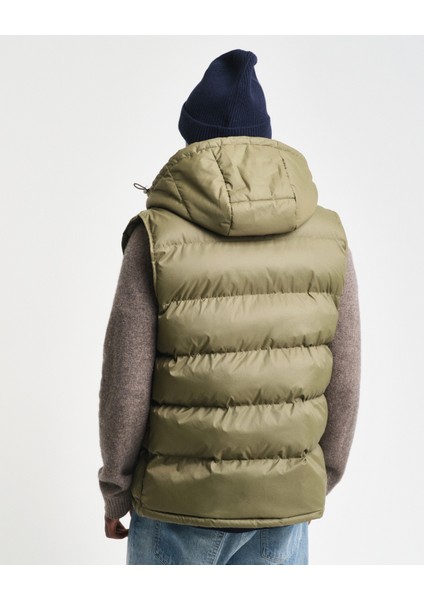 Erkek Yeşil Regular Fit Kapüşonlu Yelek 7006454.301