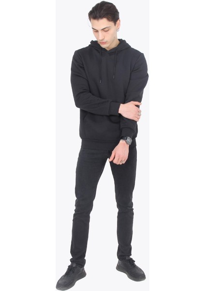 5490 (5281) Kapşonlu 3 Iplik Şardonlu Kanguru Cep Sweat indirimleri