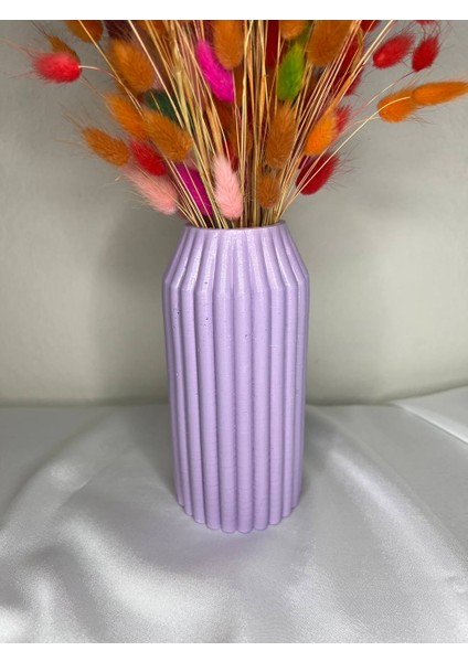 Lila Vazo Çizgili Vazo Dekoratif Vazo Çiçeklik Kuru Çiçek Vazo fiyatları