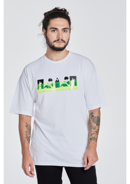 ErkekBaskılı Özel Tasarım Oversize T-Shirt