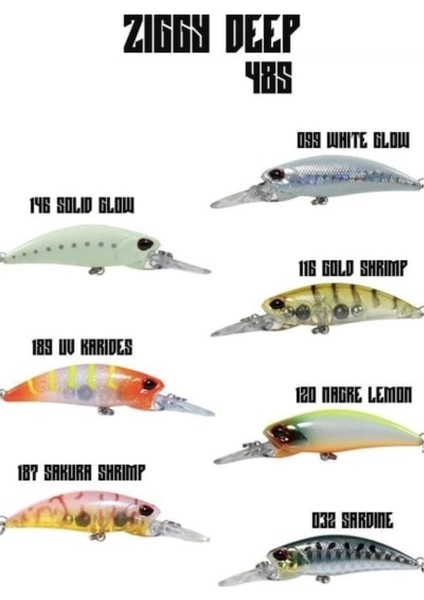 Ziggy Deep 48S 48MM 4.5gr Maket Balık 116 Gold Shrimp