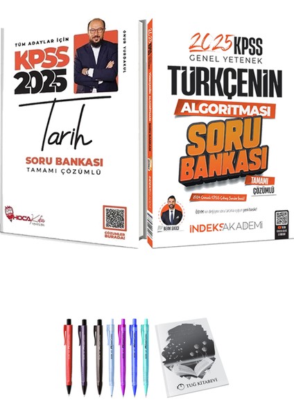 2025 KPSS Türkçenin Algoritması Soru Bankası - Hoca Kafası 2025 KPSS Tarih Soru Bankası + Hediyeli