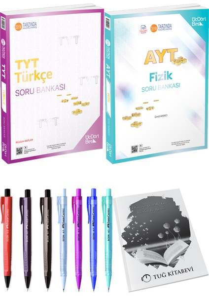 2025 AYT Fizik Soru Bankası - 2025 TYT Türkçe Soru Bankası + Hediyeli