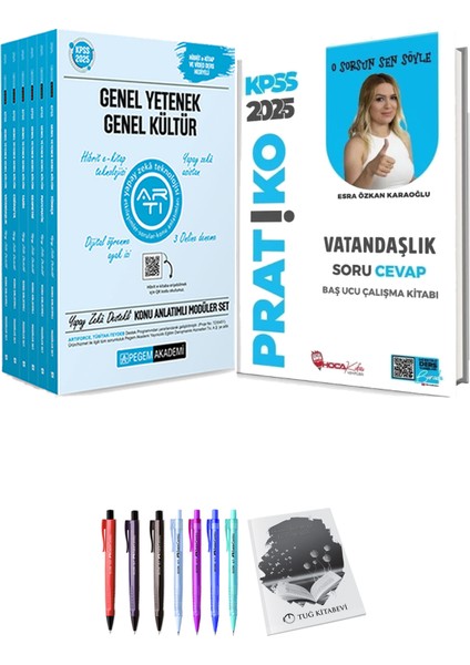 Hoca Kafası 2025 KPSS Vatandaşlık Pratiko Soru Cevap Çalışma Kitabı - 2025 KPSS Lisans Konu Anlatımlı Modüler Set - (6 Kitap) + Hediyeli