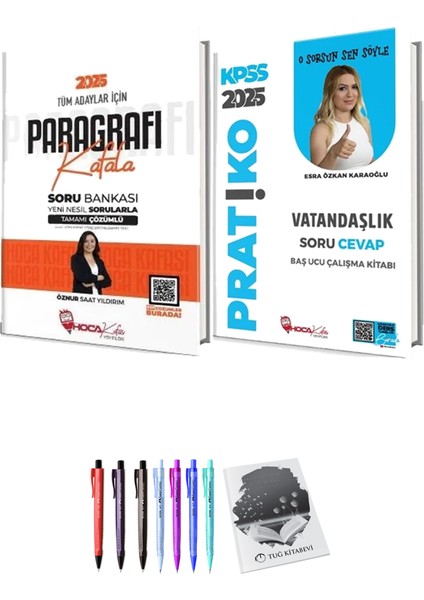 Hoca Kafası 2025 KPSS Vatandaşlık Pratiko Soru Cevap Çalışma Kitabı - Hoca Kafası Paragrafı Kafala Soru Bankası + Hediyeli