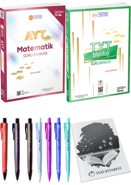 2025 TYT Biyoloji Soru Bankası - 2025 AYT Matematik Soru Bankası + Hediyeli