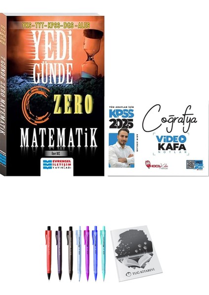 Hoca Kafası 2025 KPSS Coğrafya Video Kafa Notlar - Evrensel Yedi Günde Zero Matematik + Hediyeli
