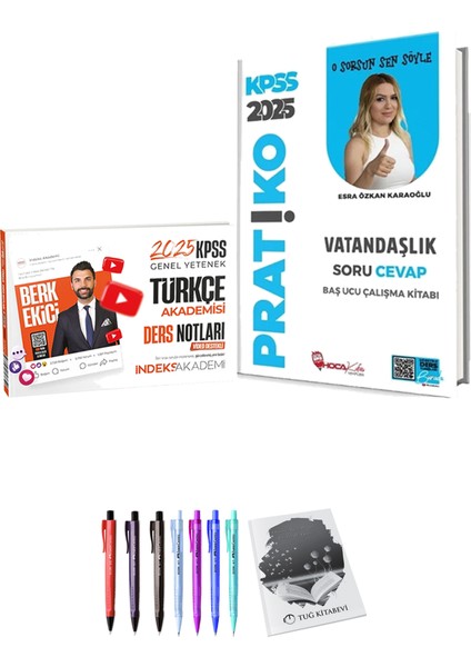 Hoca Kafası 2025 KPSS Vatandaşlık Pratiko Soru Cevap Çalışma Kitabı - 2025 KPSS Türkçe Akademisi Video Ders Notları + Hediyeli