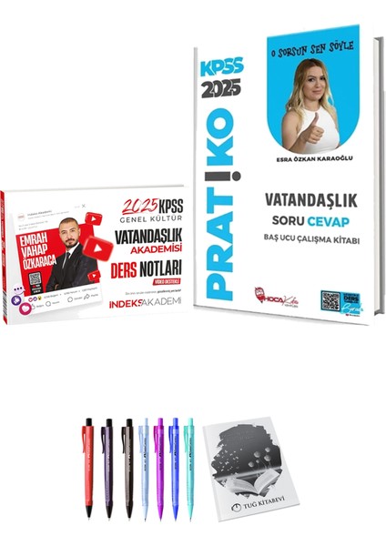 Hoca Kafası 2025 KPSS Vatandaşlık Pratiko Soru Cevap Çalışma Kitabı - 2025 KPSS Vatandaşlık Akademisi Video Ders Notları + Hediyeli