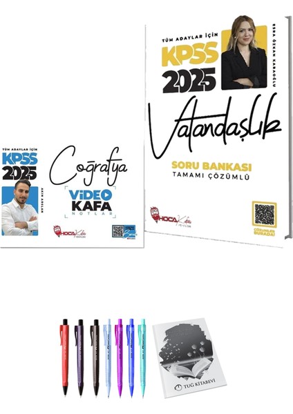 Hoca Kafası 2025 KPSS Vatandaşlık Soru Bankası - Hoca Kafası 2025 KPSS Coğrafya Video Kafa Notlar + Hediyeli