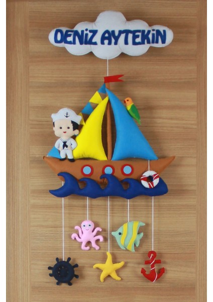 Deniz Aytekin Isimli Denizci Bebek ve Hastane Odası Kapı Süsü