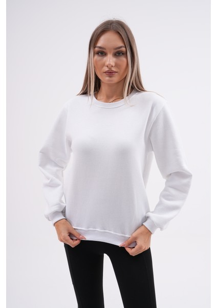 Kadın Düz Sweatshirt Üç Iplik Şardonlu Penye fiyatları