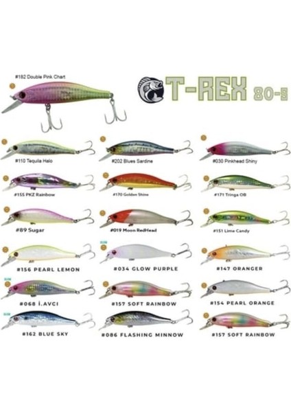 T-Rex 80S 11GR 80MM Maket Balık 156 Pearl Lemon