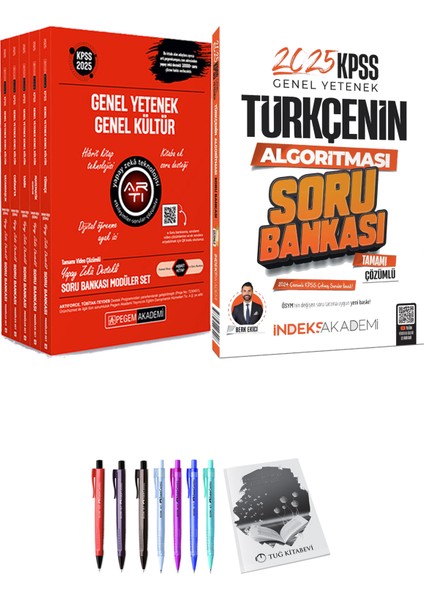 2025 KPSS Türkçenin Algoritması Soru Bankası - 2025 KPSS Lisans Soru Bankası Modüler Set - (5 Kitap) + Hediyeli