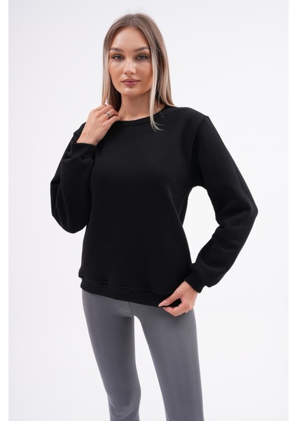Kadın Düz Sweatshirt Üç Iplik Şardonlu Penye fiyatları