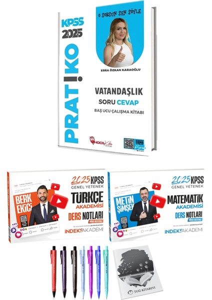 Hoca Kafası 2025 KPSS Vatandaşlık Pratiko Soru Cevap Çalışma Kitabı - 2025 KPSS Türkçe Matematik Akademisi Video Ders Notları + Hediyeli