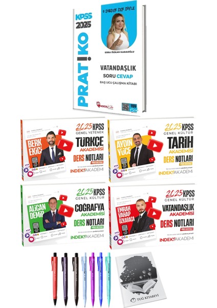 Hoca Kafası 2025 KPSS Vatandaşlık Pratiko Soru Cevap Çalışma Kitabı - 2025 KPSS Türkçe Tarih Coğrafya Vatandaşlık Akademisi Video Ders Notları + Hediyeli