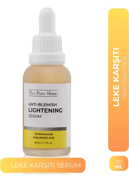 the pure shine Leke Karşıtı Niacinamide Cilt Bakım Serumu 30 ml (Niacinamide 3% + Hyaluronic Acid)