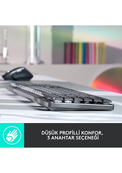 Logitech Mx Mechanical Kablosuz Aydınlatmalı Ingilizce Q Performans Klavyesi - Siyah