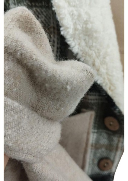 Erkek Bebek Takım Ekose Ceket Sweat Pantolon Yeşil