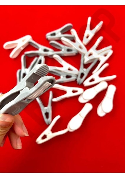 24 Adet Yaysız Kırılmaz Iz Yapmaz Mandal Uzun Ömürlü Çamaşır Mandalı Paslanmaz