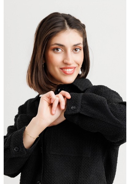 Crop Ceket Pantolon Takım – Siyah