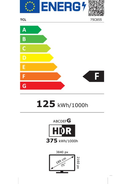 75C855GTV 75'' 189 Ekran Uydu Alıcılı 4K Ultra HD Smart Google QLED TV