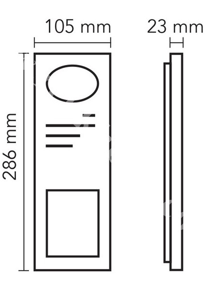 2K-91B Villa Zil Paneli Tek Butonlu