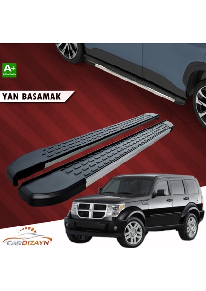 Car Dizayn Dodge Nitro Alüminyum Yan Basamak Marşpiyel Koruma 2007>2008>2009>2010>2011>2012