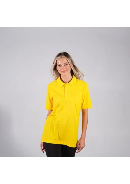 BafacoTekstil Pamuklu Sarı Polo Yaka T-Shirt Erkek/bayan fırsatları