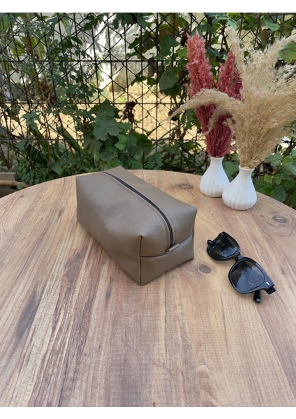 Deri Makyaj Çantası