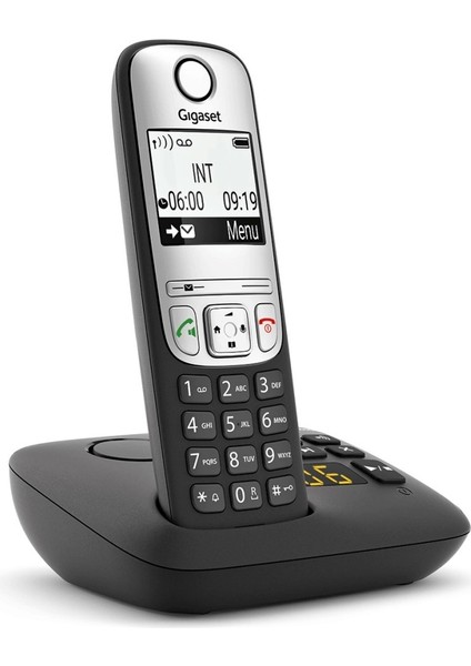 Gıgaset A690A, Dect Telefon, Siyah, Tele Sekreterli, 14 Saat Konuşma, 180 Saat Bekleme, 100 Kişilik Rehber