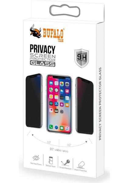 iPhone 7 Plus / 8 Plus Hayalet Privacy Gizli Cam Ekran Koruyucu