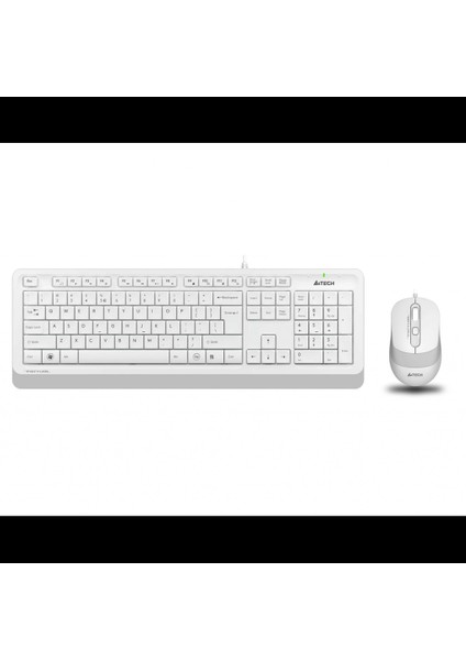 A4 Tech F1010 Beyaz Fstyler USB Kablolu Türkçe M.medya Klavye Mouse Set