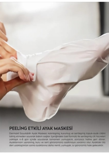 Peeling Etkili Ayak Maskesi - Ölü Deriyi Atar Nemlendirir - 4 Adet