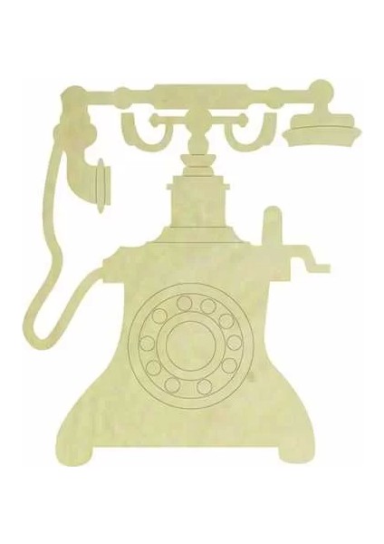 Kd 350 Telefon Figürlü Mini Ahşap Obje