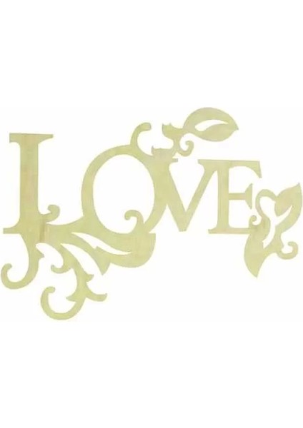 Kd 353 Love Yazılı Mini Ahşap Obje