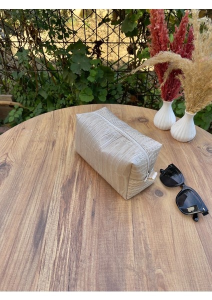 Deri Makyaj Çanta modelleri