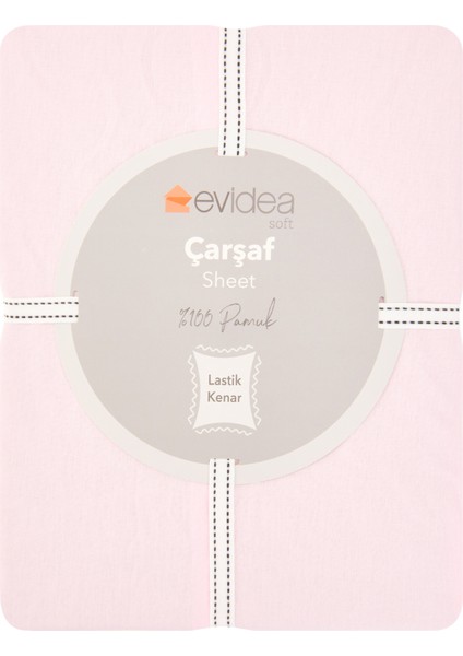 Soft Tek Kişilik Lastikli Çarşaf - Toz Pembe - 100X200 cm fırsatları