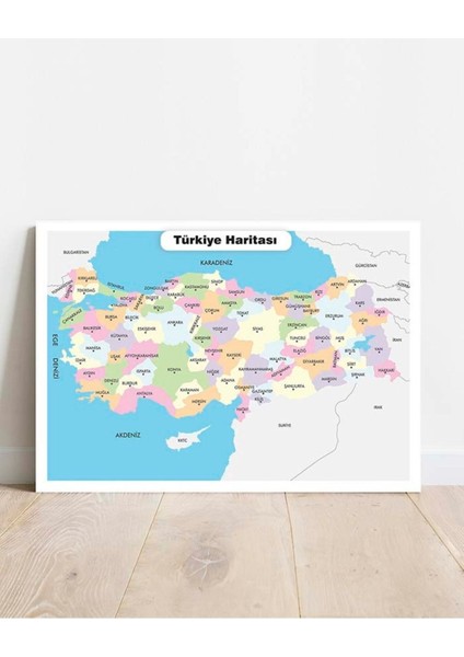Çocuk Türkiye Haritası Okul Eğitim Pvc Poster 30X42 cm