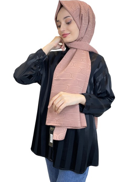 Capri Jakar Şal - Capri Kumaş Jakarlı Desenli Şal 01119