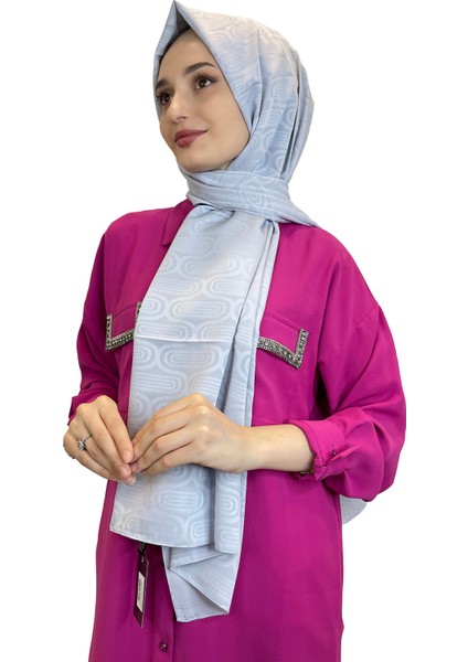 Capri Jakar Şal - Capri Kumaş Jakarlı Desenli Şal 01119