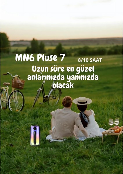 Pluse 7 Mikrofonlu Ses Bombası/Yeni Nesil/Yankısız kablosuz Mikrofon/Mikrofonlu Hoparlör/10 Saat Kesintisiz Çalışma/2 Mikrofonlu Hoparlör/4q 15 W*1 Bluetooth Hoparlör