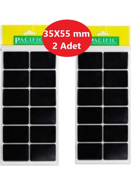 Zemin Koruyucu 35X55 mm Siyah Keçe, Ses ve Çizik Önleyici Siyah Mobilya Keçesi 2 Adet