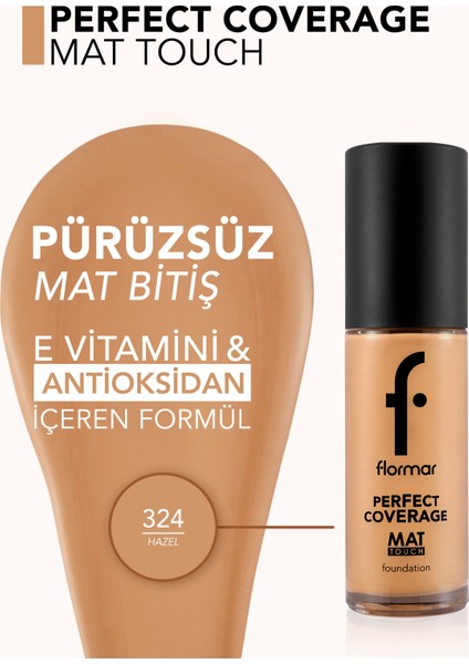 Mat Touch E Vitamini Içeren Yüksek Pigmentli & Mat Bitişli Fondöten fırsatları