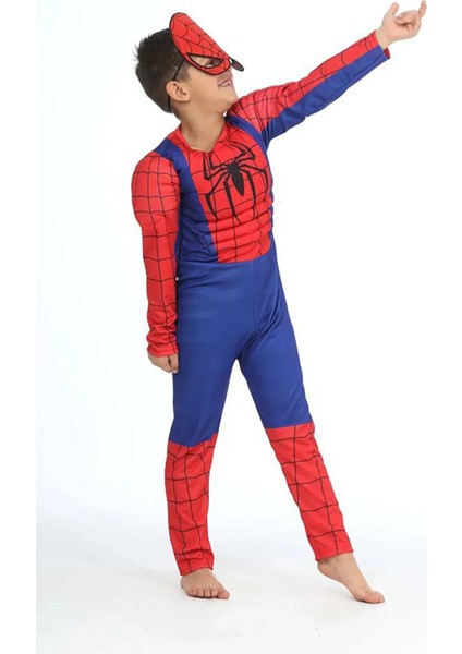 Spiderman Kostümü Kaslı Çocuk Örümcek Adam Kaslı Kostümü Maskeli Parti Kıyafeti modelleri